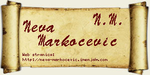 Neva Markočević vizit kartica